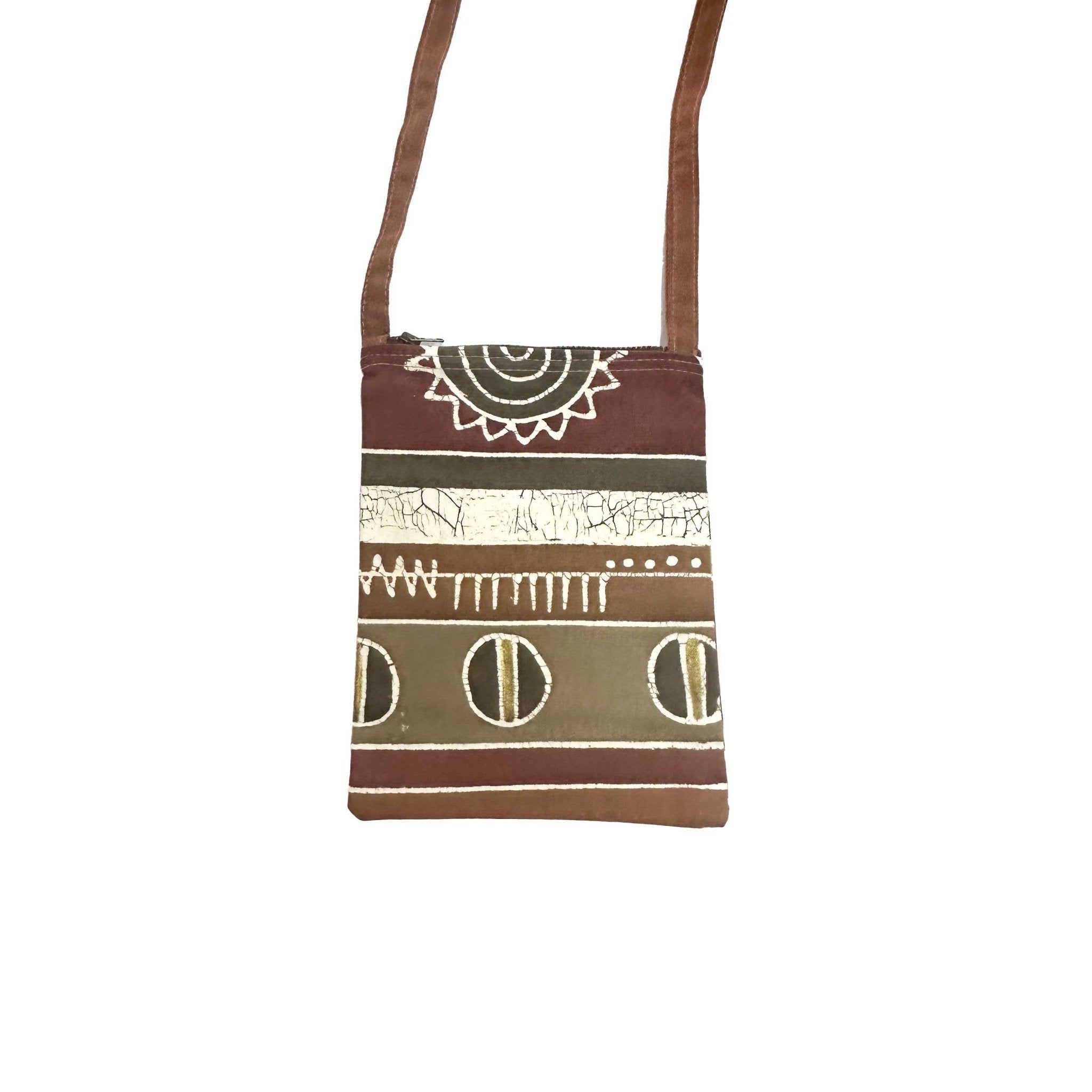 Mali Sienna Passport Bag - Handmade by TRIBAL TEXTILES - Handcrafted Home Decor Interiors - African Made