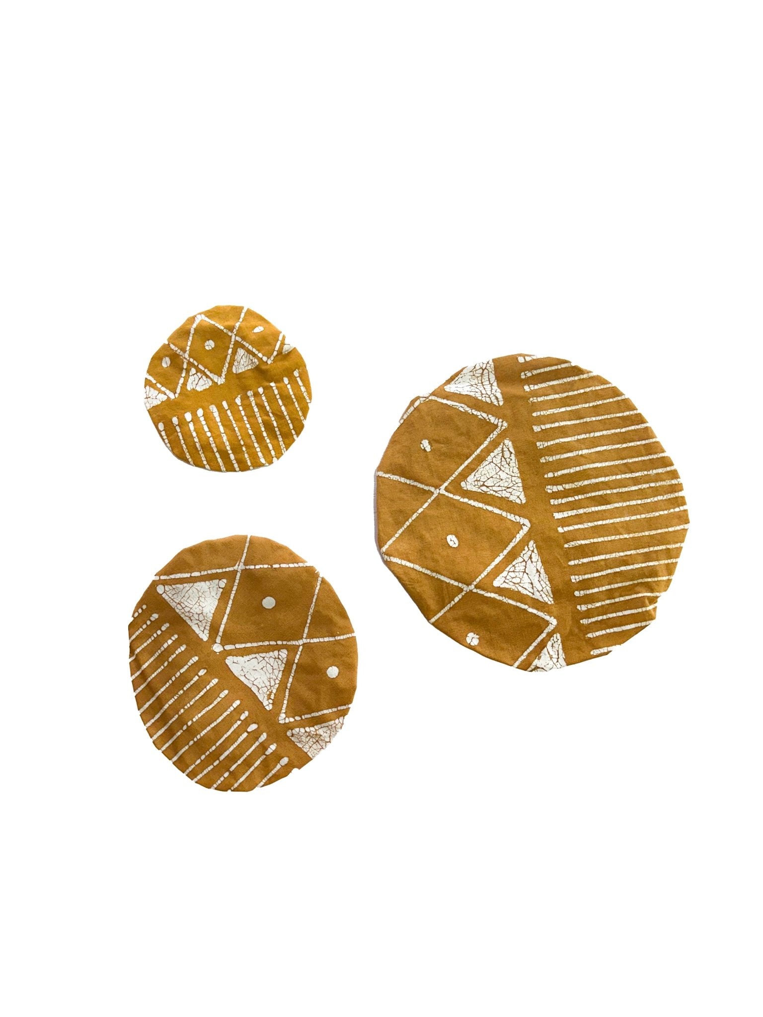Yellow mustard eco friendly bowl covers made from 100% cotton