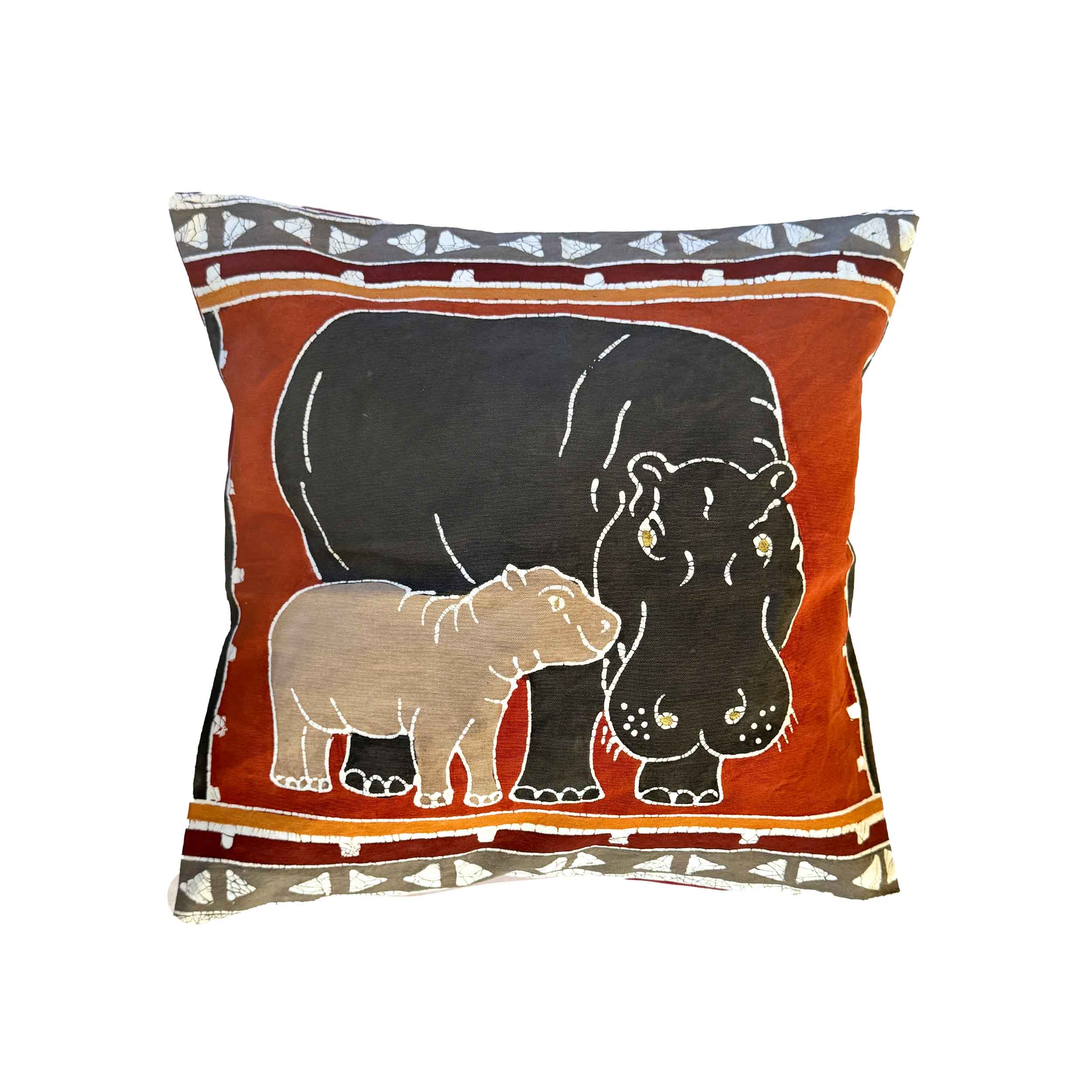 The Safari Collection - Kwapya Hippo Cushion Cover
