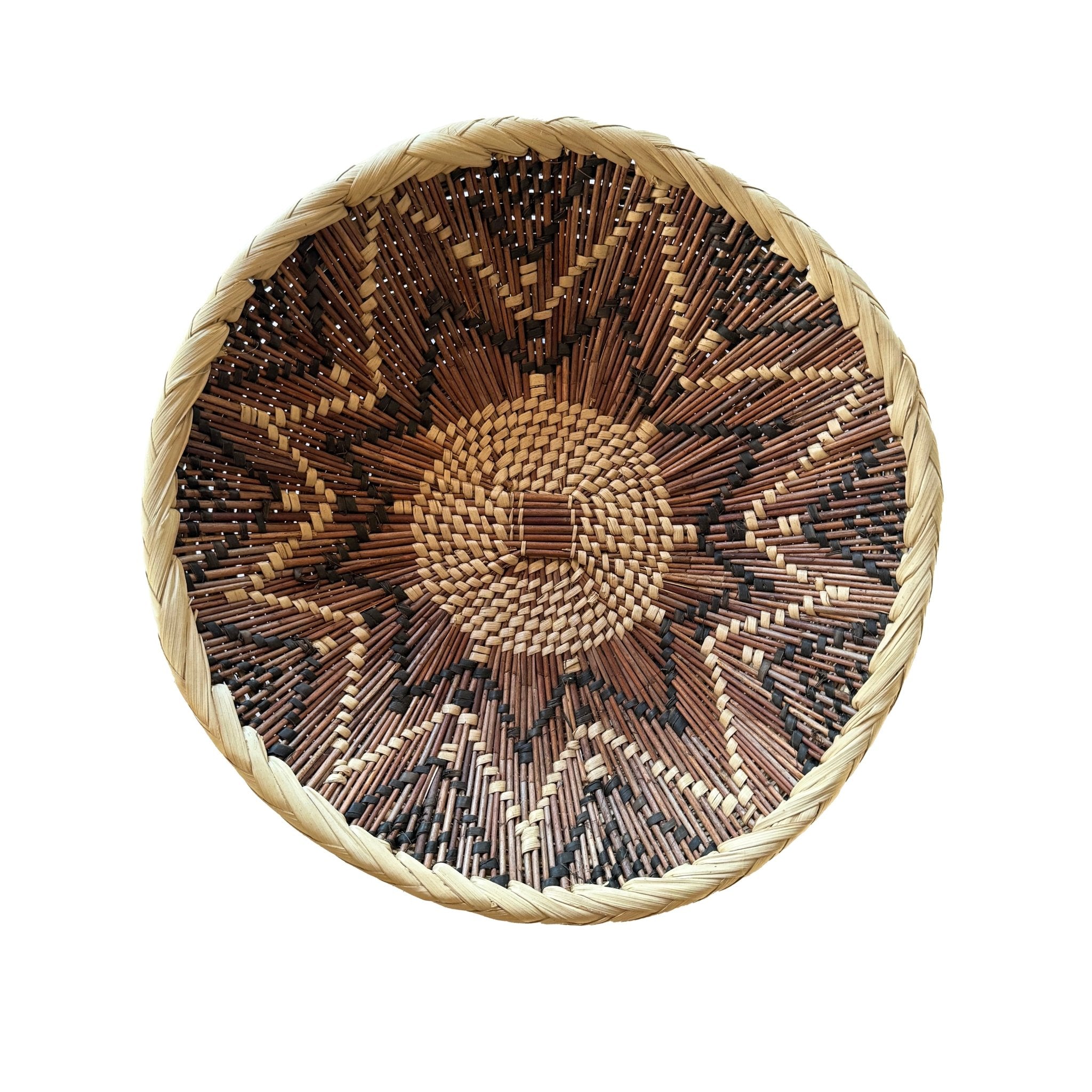 Tonga Baskets - Brown, Natural & Charcoal - Weaving by TRIBAL TEXTILES - Handcrafted Home Decor Interiors - African Made