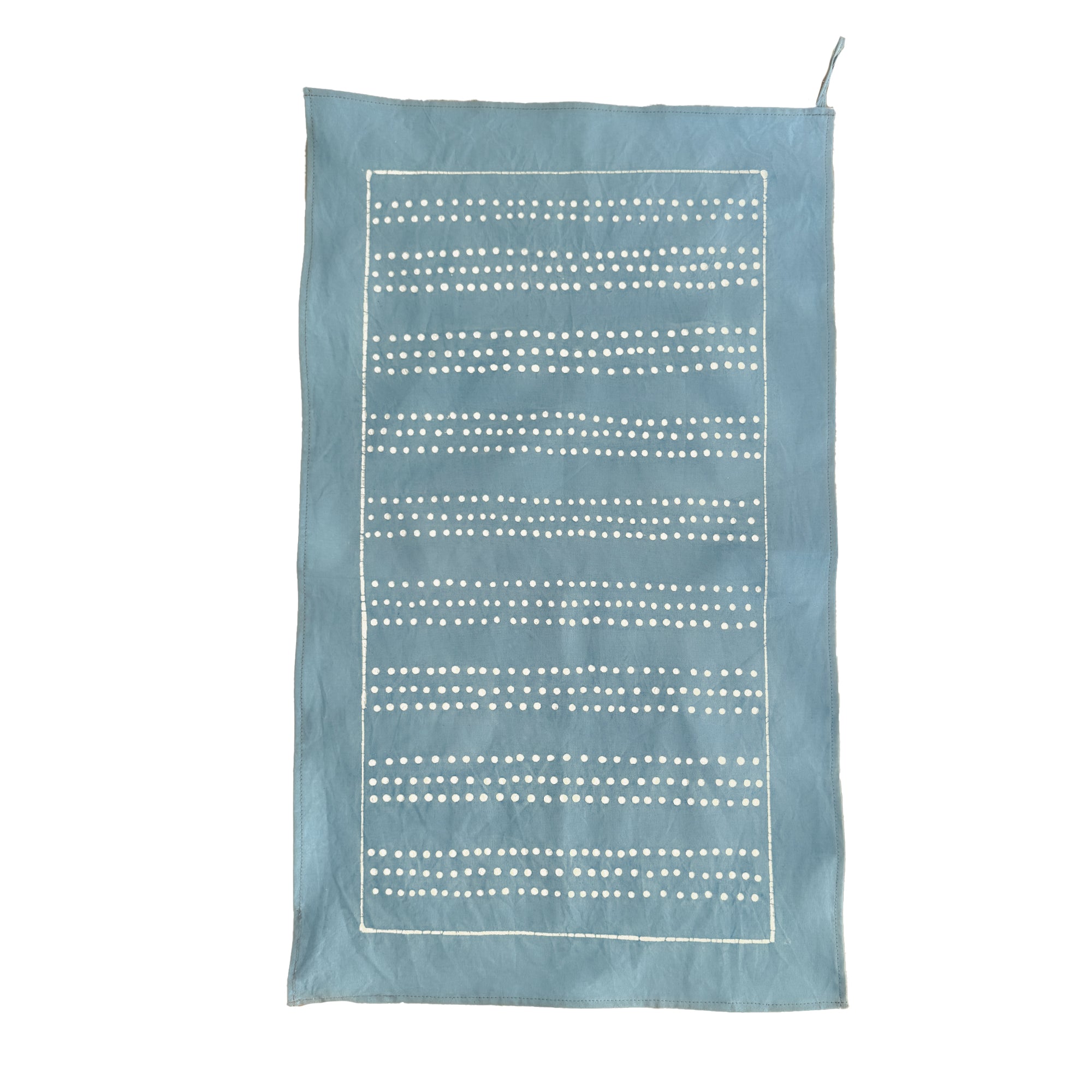 Tribal Cloth Indigo Collection - Light Blue Dots Tea Towel