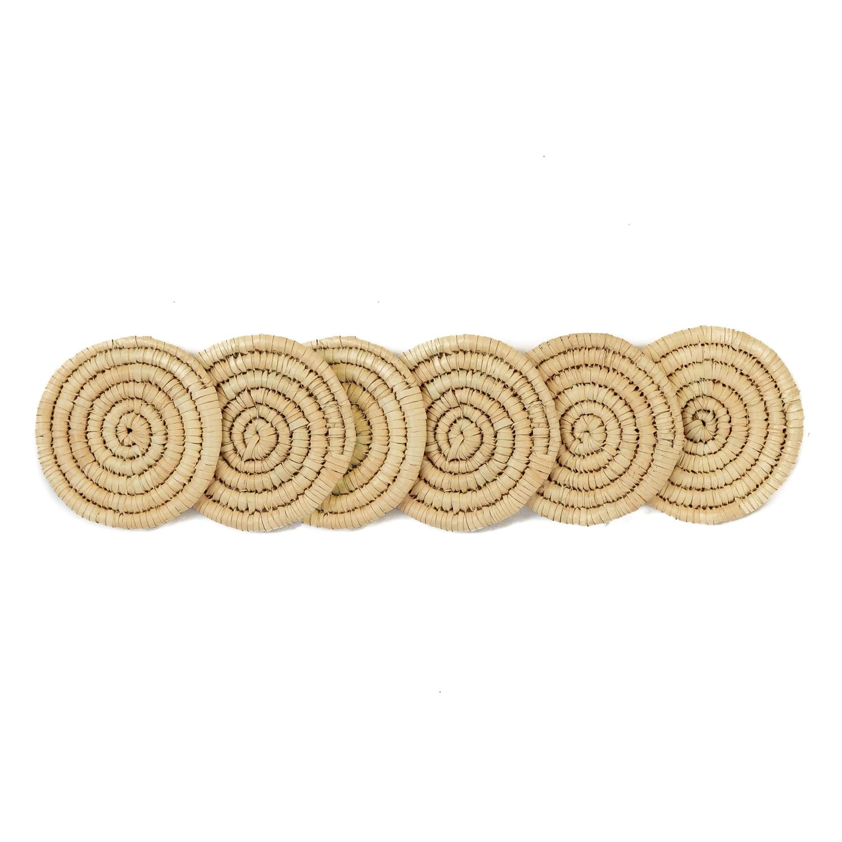 Woven Coasters Set - Coil - Weaving by TRIBAL TEXTILES - Handcrafted Home Decor Interiors - African Made