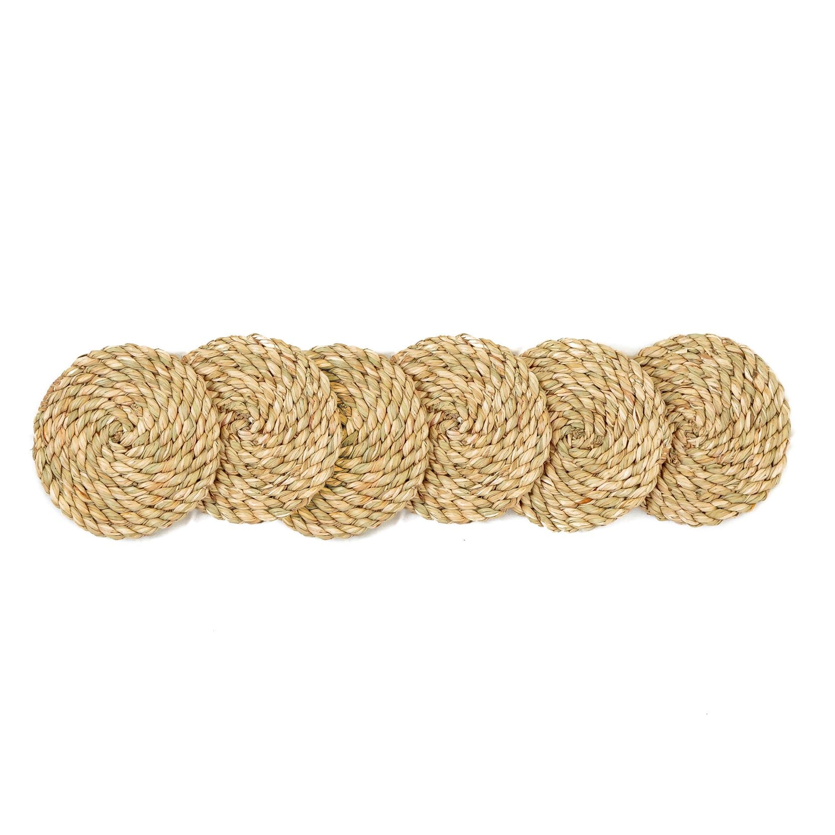 Woven Coasters Set - Grass Twist - Weaving by TRIBAL TEXTILES - Handcrafted Home Decor Interiors - African Made