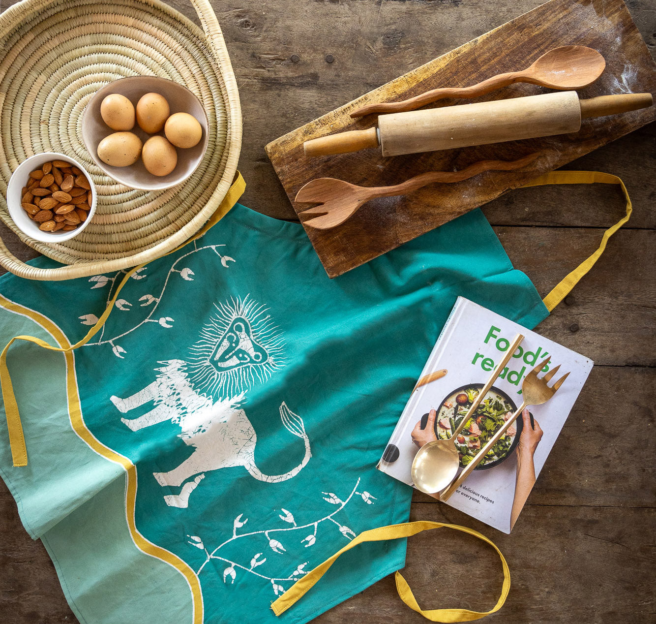 Zobisika Lion Apron Aqua