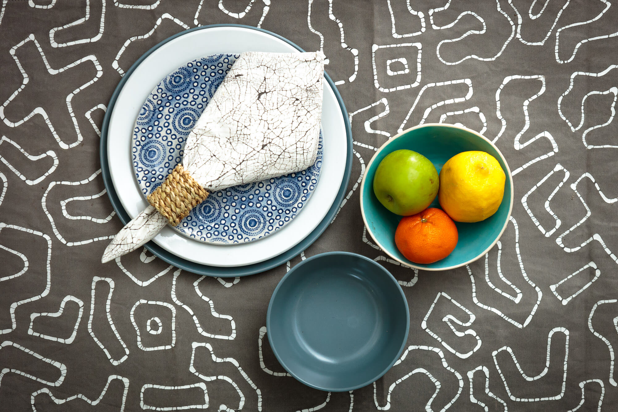 Kuba Original Dark Taupe Outline Table Mats - Handmade in our workshop these mats are the perfect design for your table.
