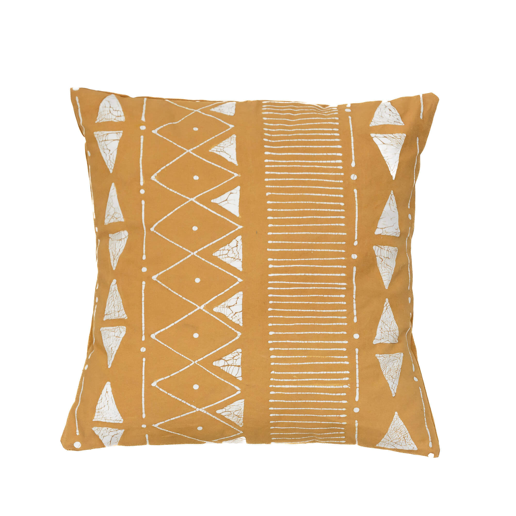 Handcrafted Matika Mustard linear cushion cover, adding contemporary style to your home decor.