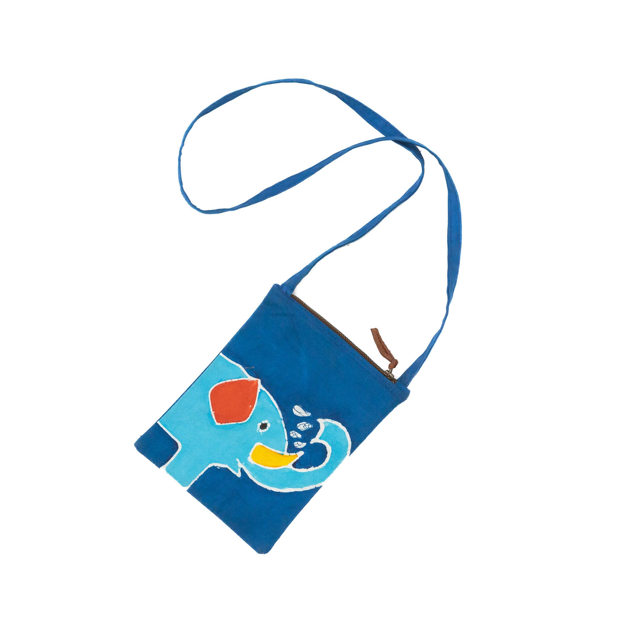 Let your kids travel in joy with our beautiful blue passport bag, made from 100% cotton with ethical labour.