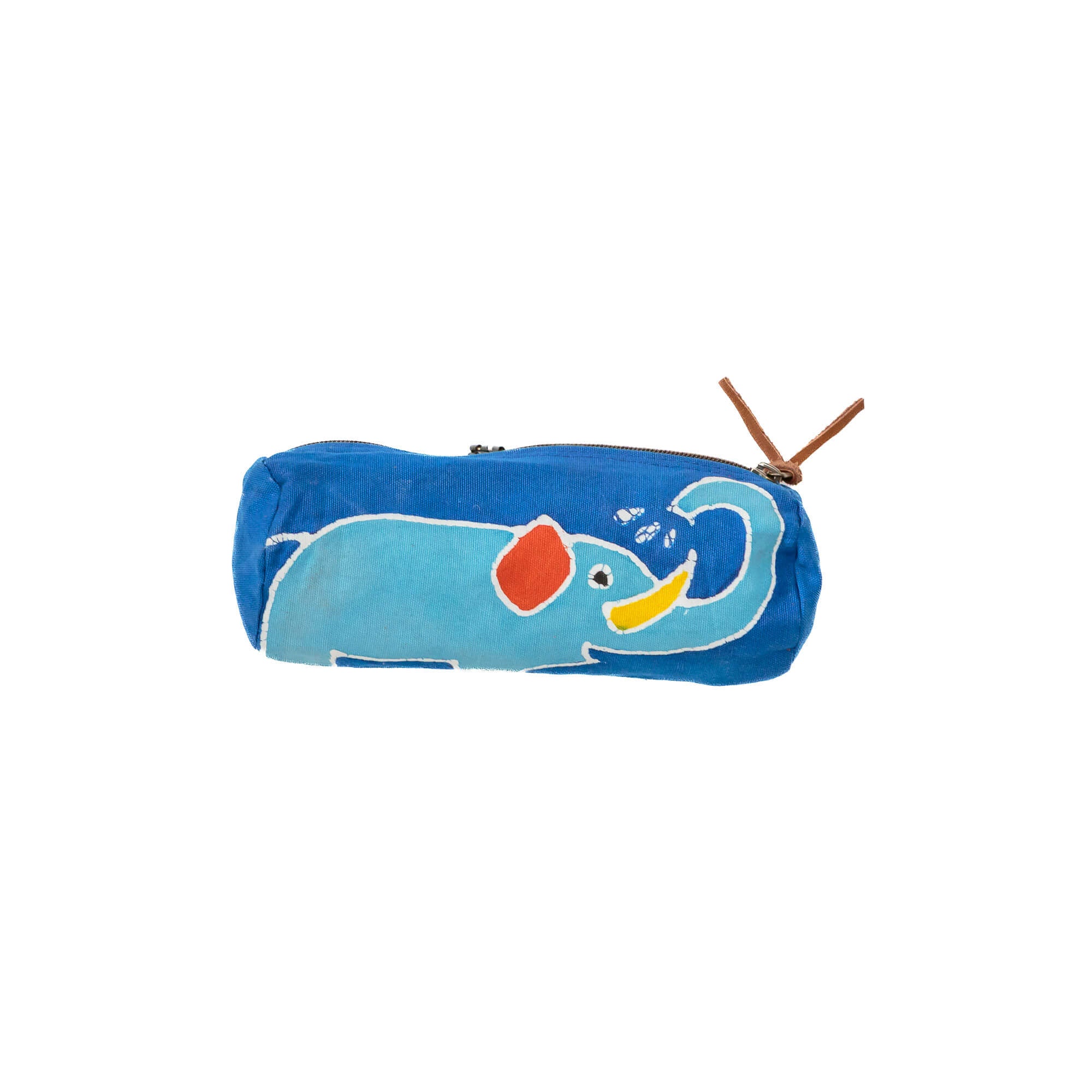 The perfect bright blue elephant pencil case, made in Africa to bring your childs visions to life.