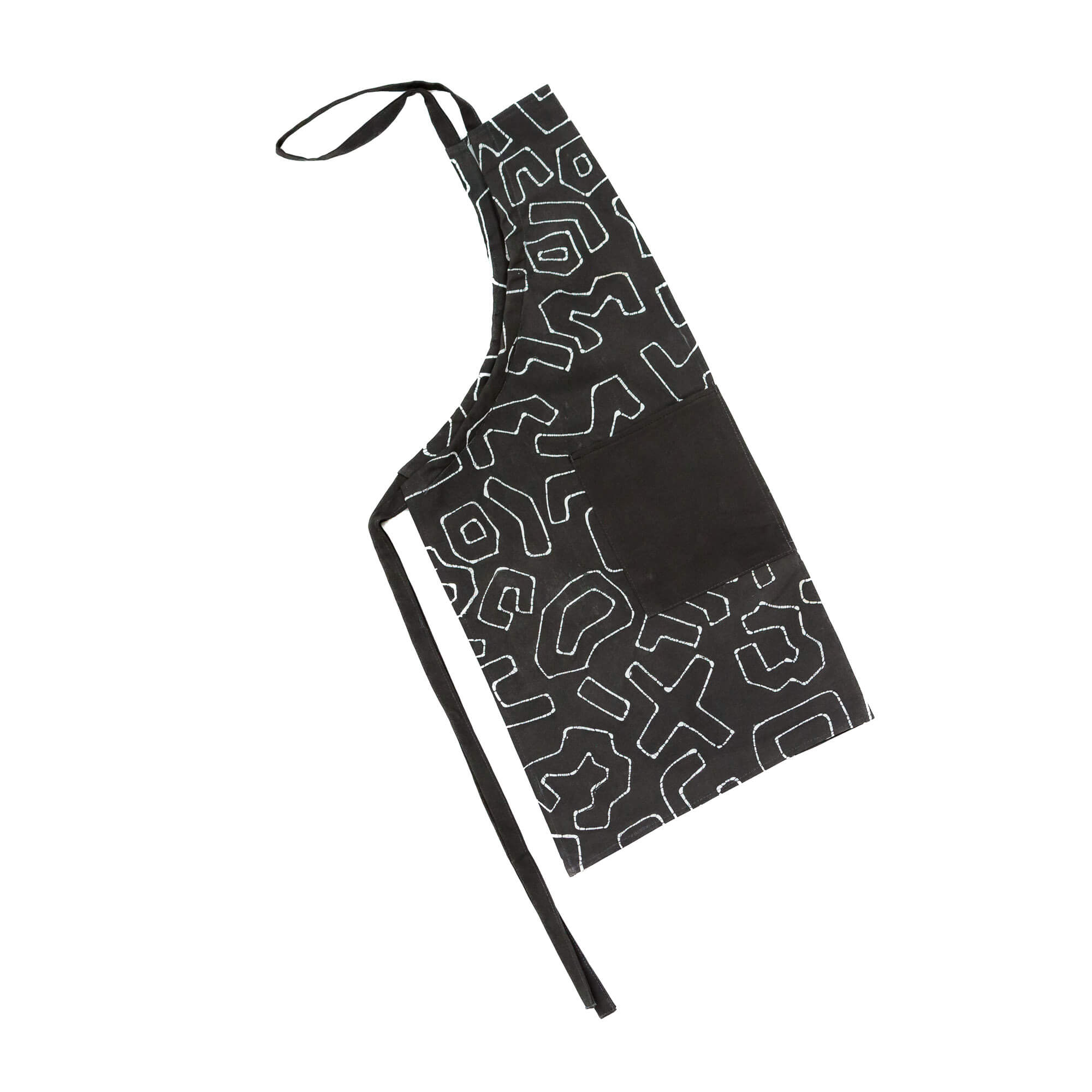 Kuba Original Charcoal Outline Apron - The perfect handmade charcoal patterned apron.
