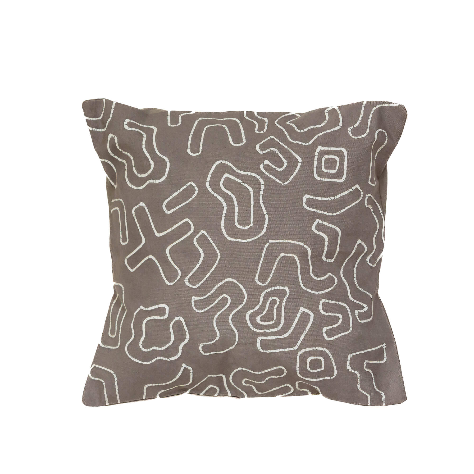 Kuba Original Dark Taupe Outline Cushion Cover - The pefect dark tuape to introduce flare into your neutral scheme.