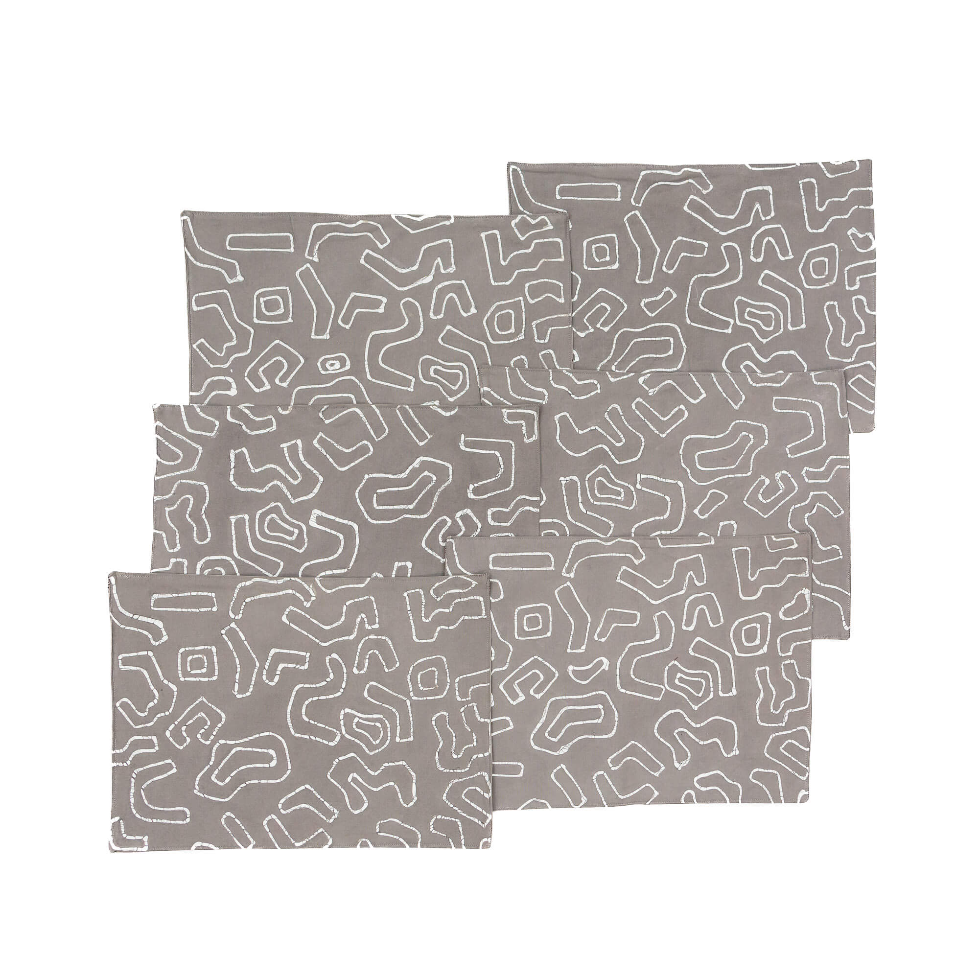 Kuba Original Dark Taupe Outline Table Mats - The perfect shade and pattern for sustainable and stylish tables.