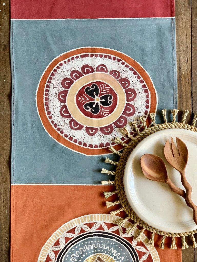 The style and sophistication of Africa in your home is one click away. Look for our African Circles Massai Table Runner.