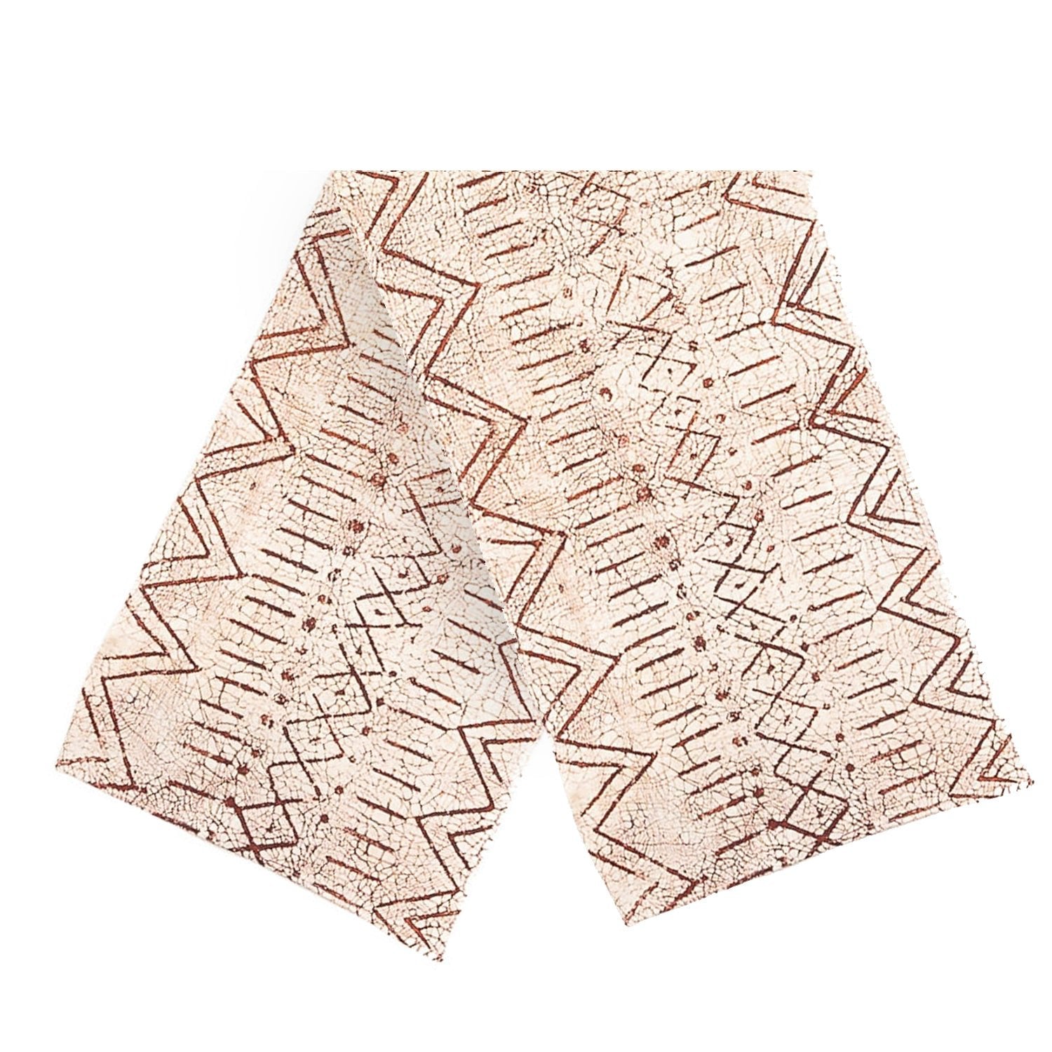 Handcrafted Matika Linen rust table runner, perfect for adding a rustic touch to your table setting.