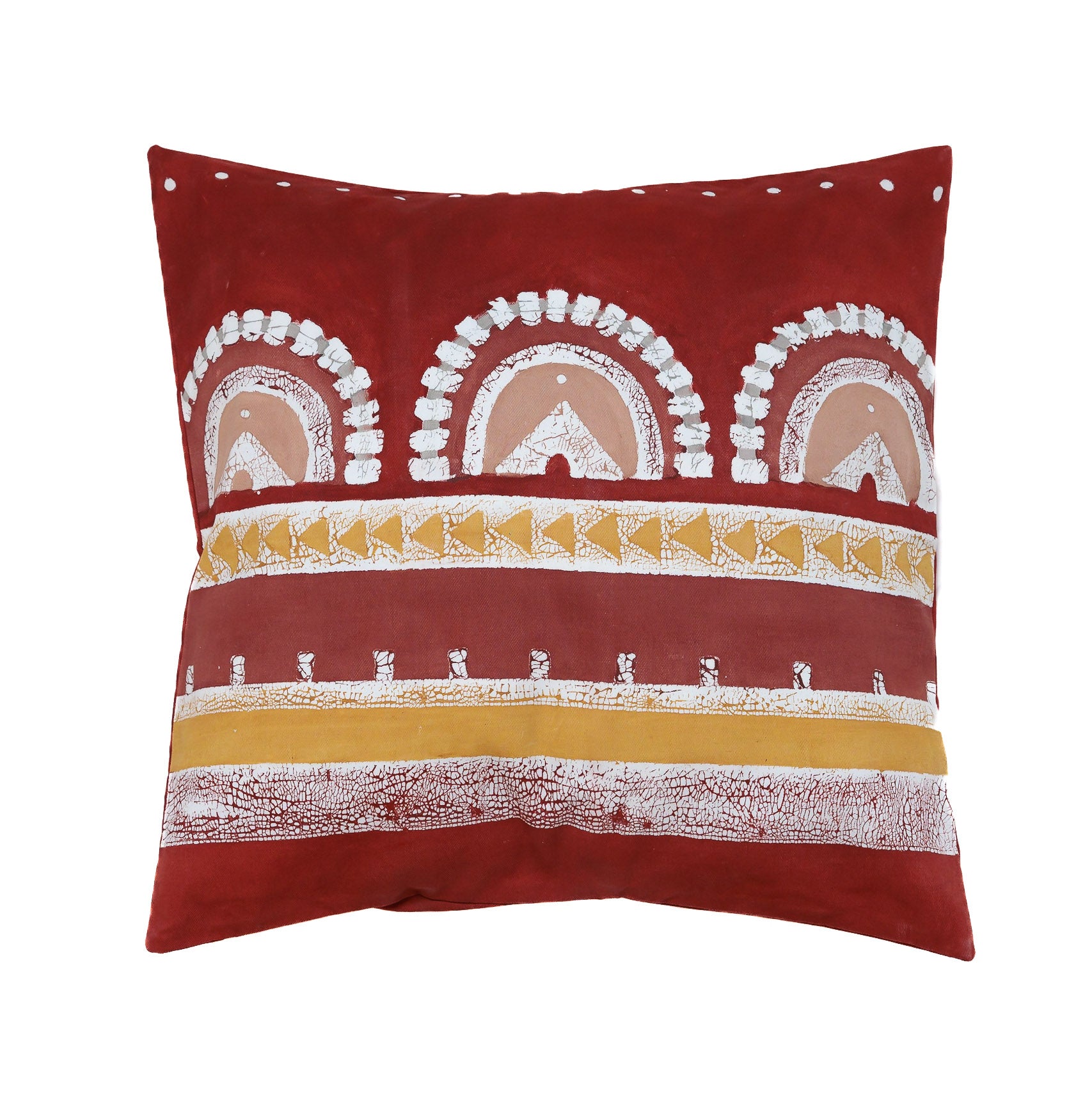 Atlas Collection Berber pattern cushion cover, handmade with organic materials for a touch of North African charm.