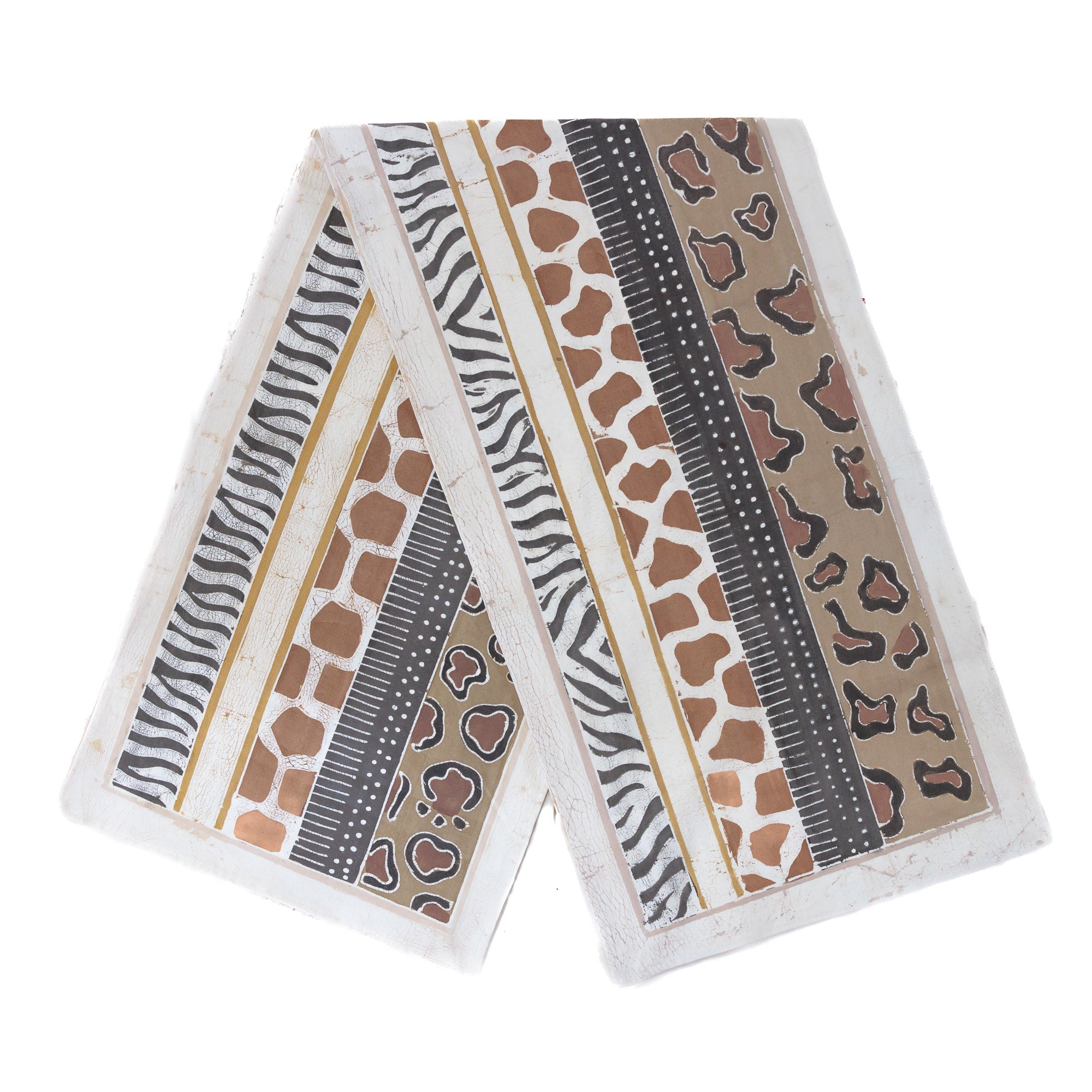 The perfect addition of Africa to your table with our animal print table runner.