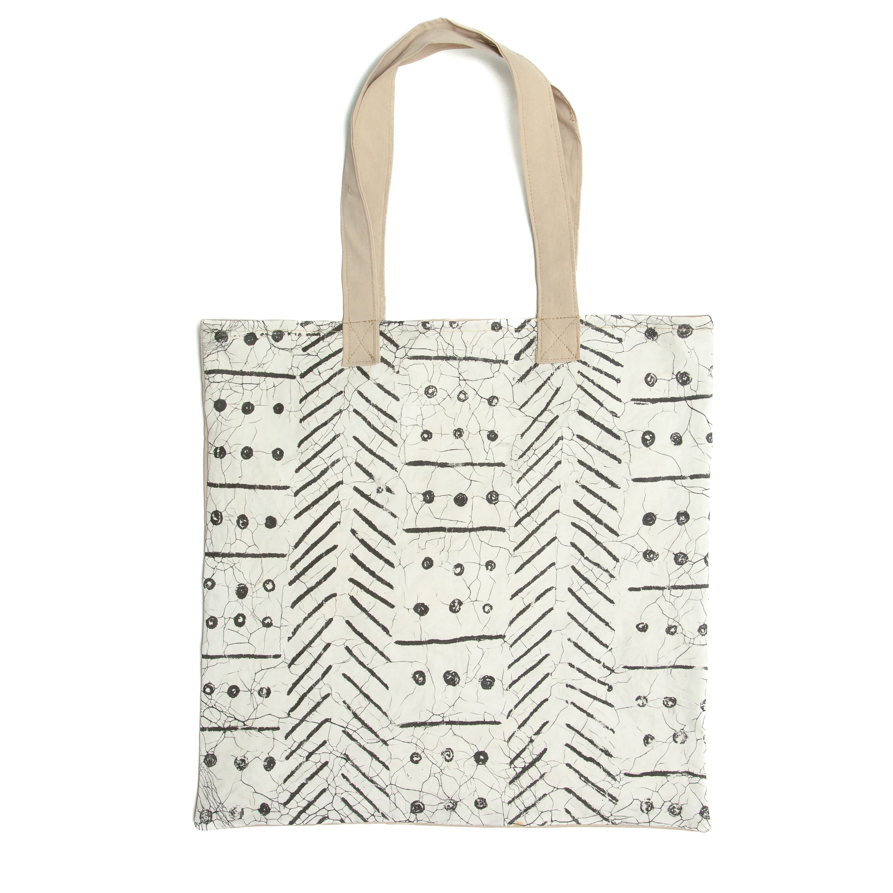 Matika Collection Linen Black Tote Bag