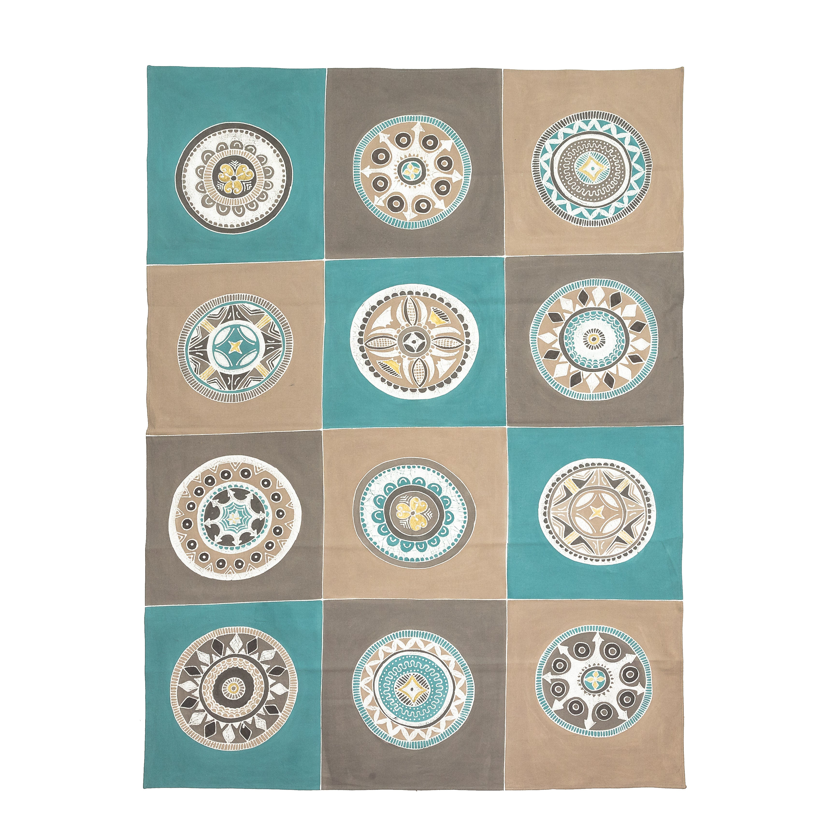 African Circles Teal Collection Tablecloth