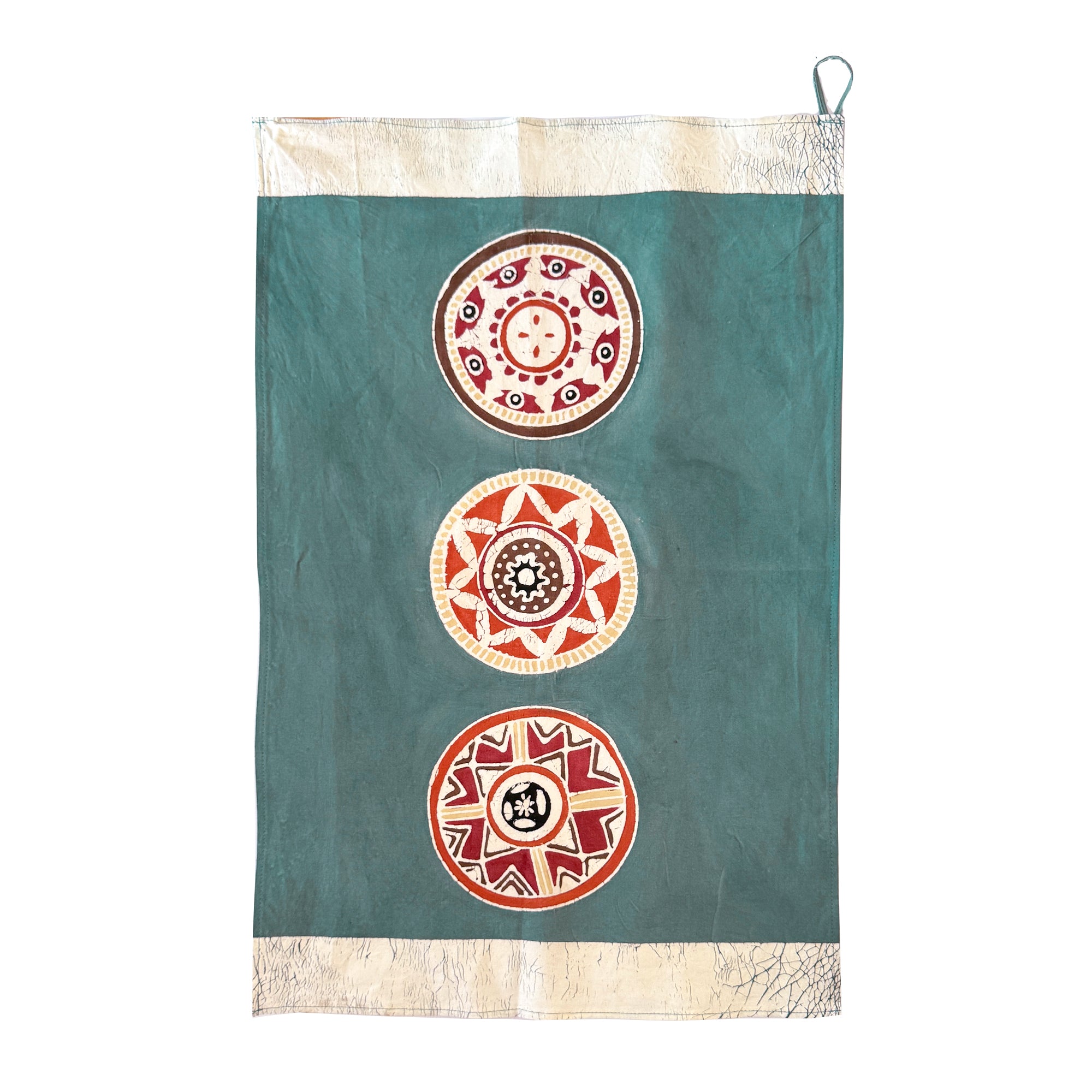 African Circles Maasai Blue Kitchen Towel