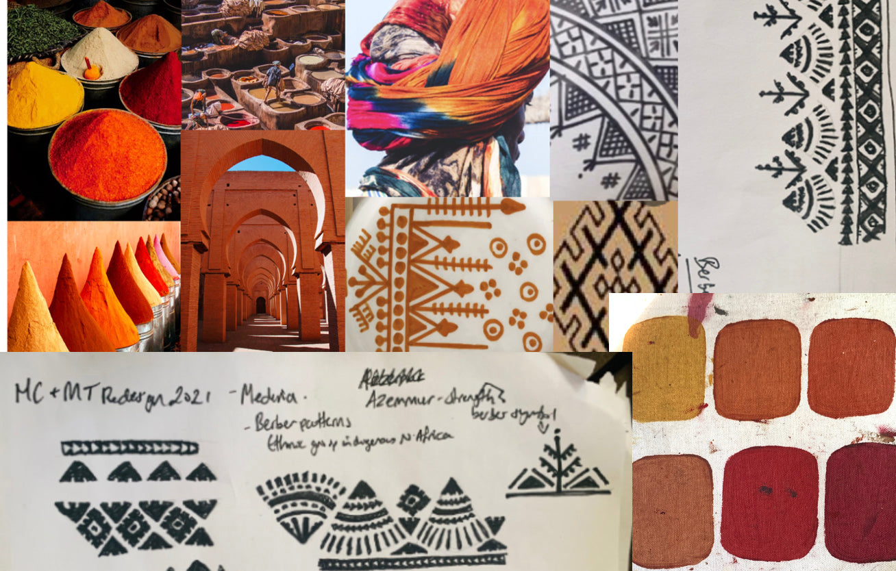 Inspiration board for Atlas - A Tribal Textiles Home Decor Collection
