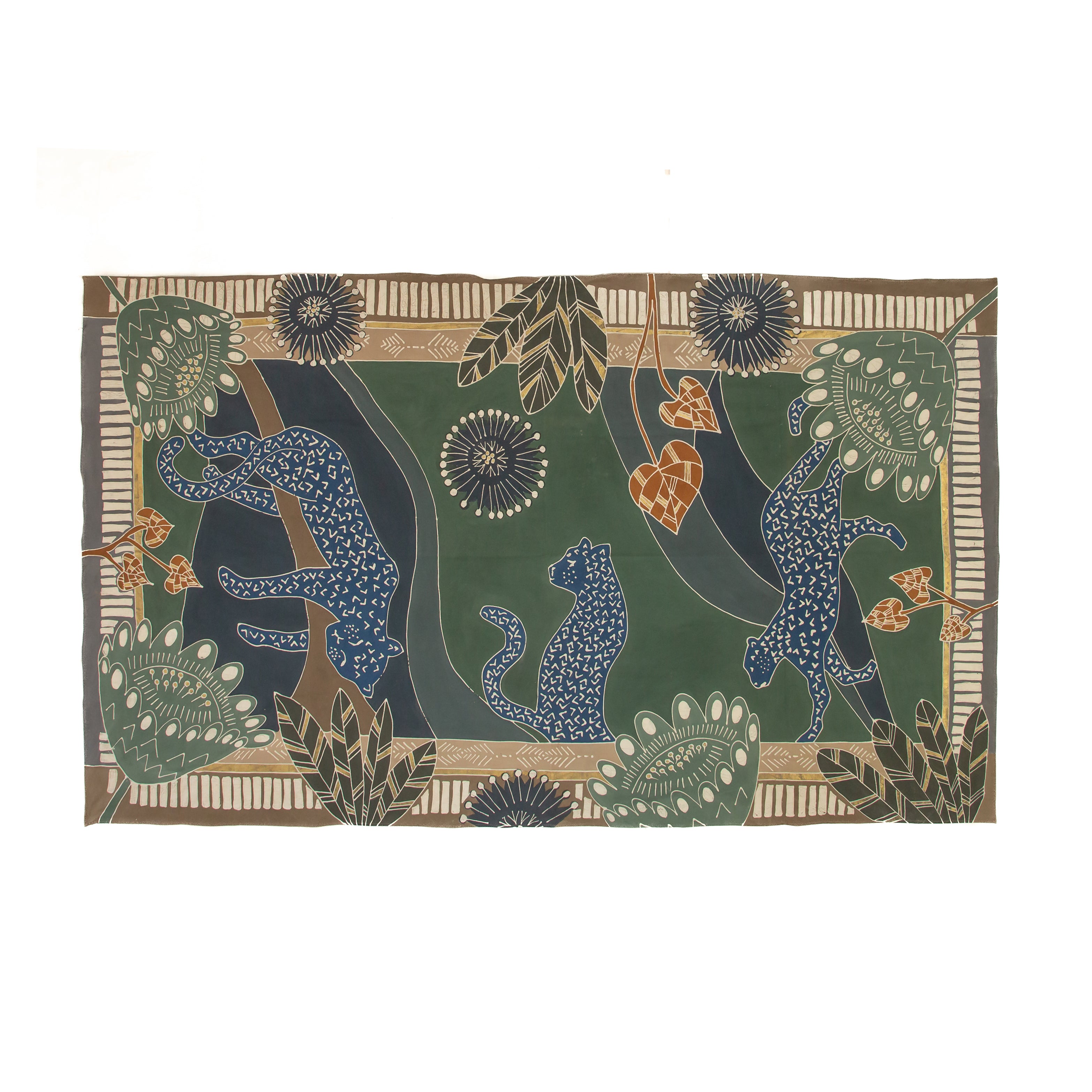 Leopard design tablecloth for conservation support