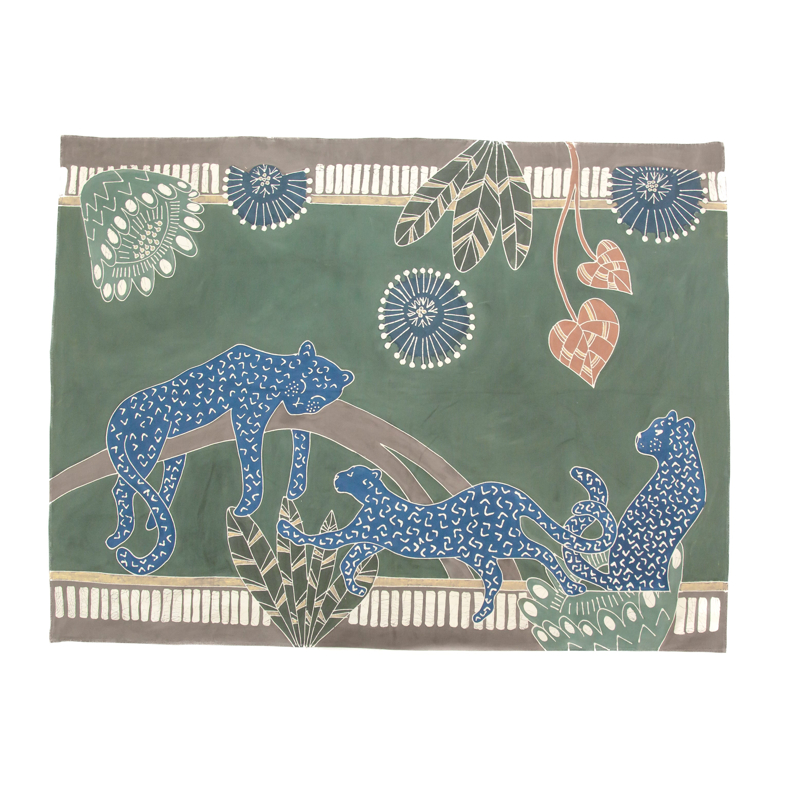 Leopard wall hanging fabric tapestry art work
