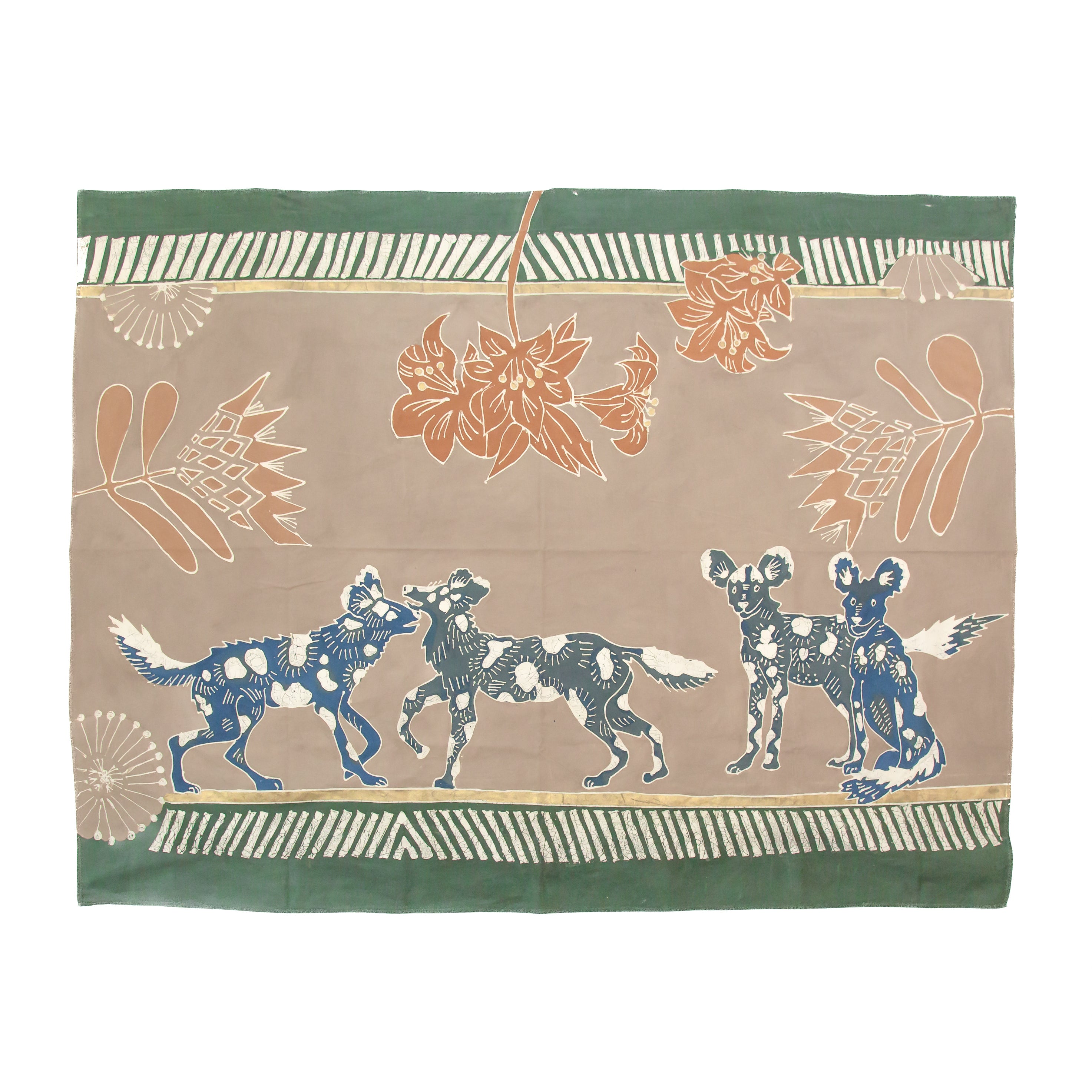 African Painted Dogs artwork wall hanging tapestry