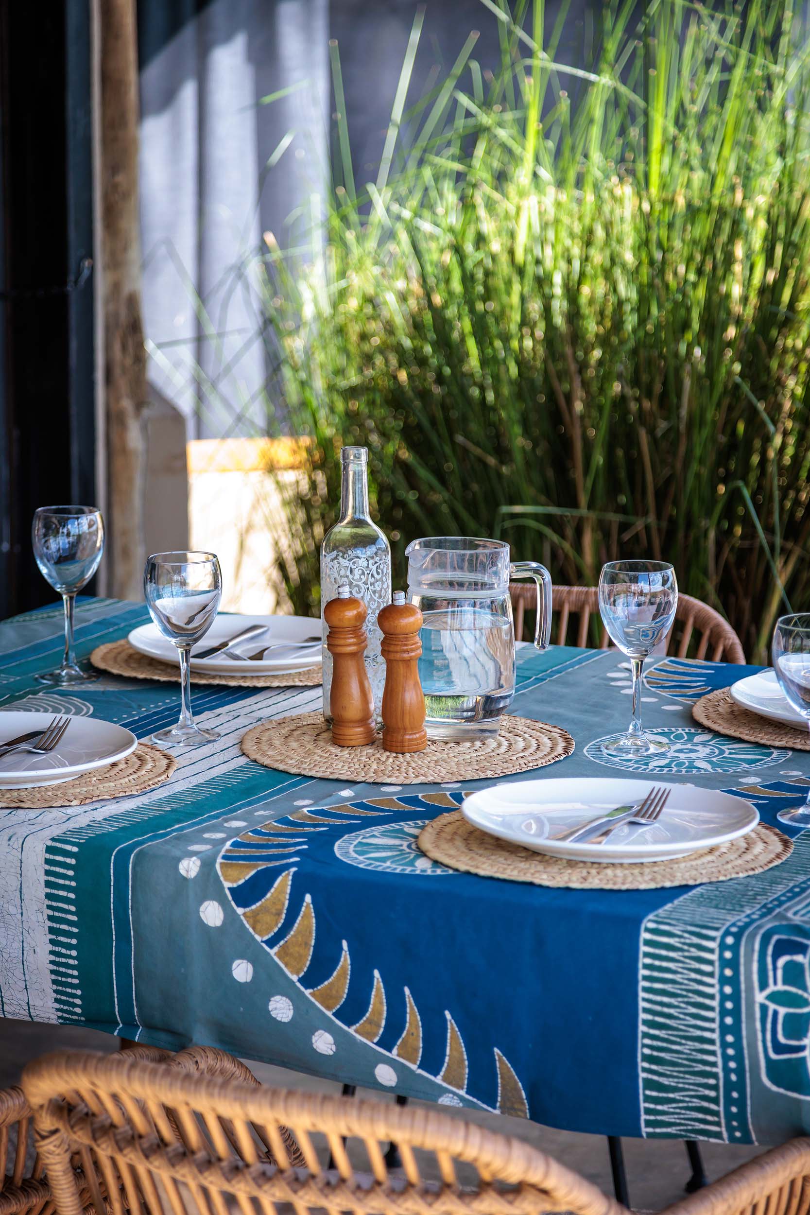 Mali Aqua Hills Tablecloth