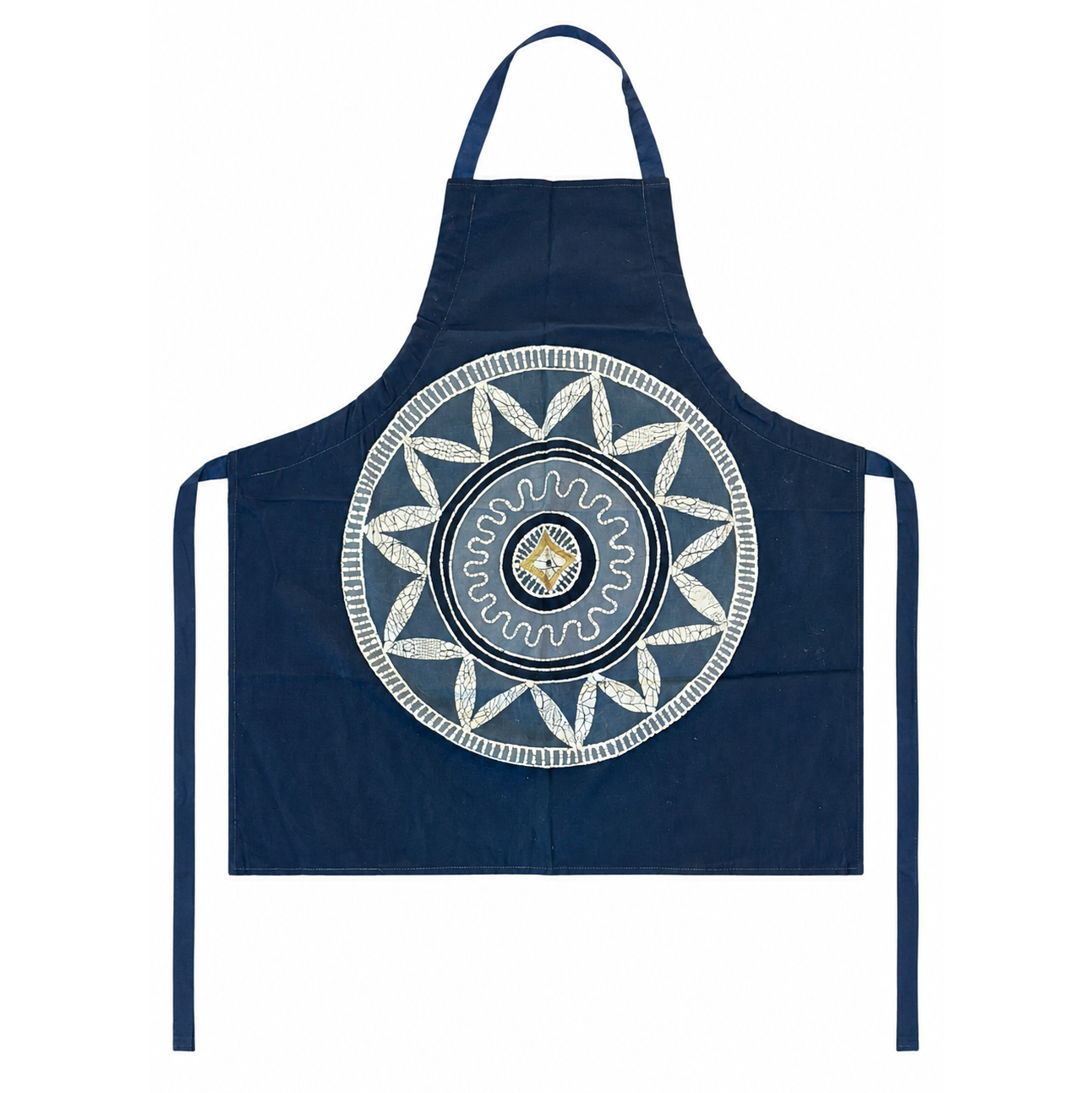 African Circles Indigo Collection Apron