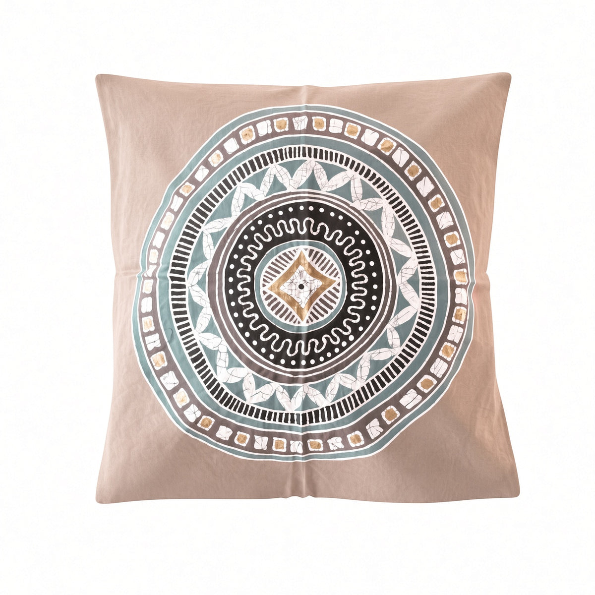 African Circles Teal Collection - Cushion Cover Beige