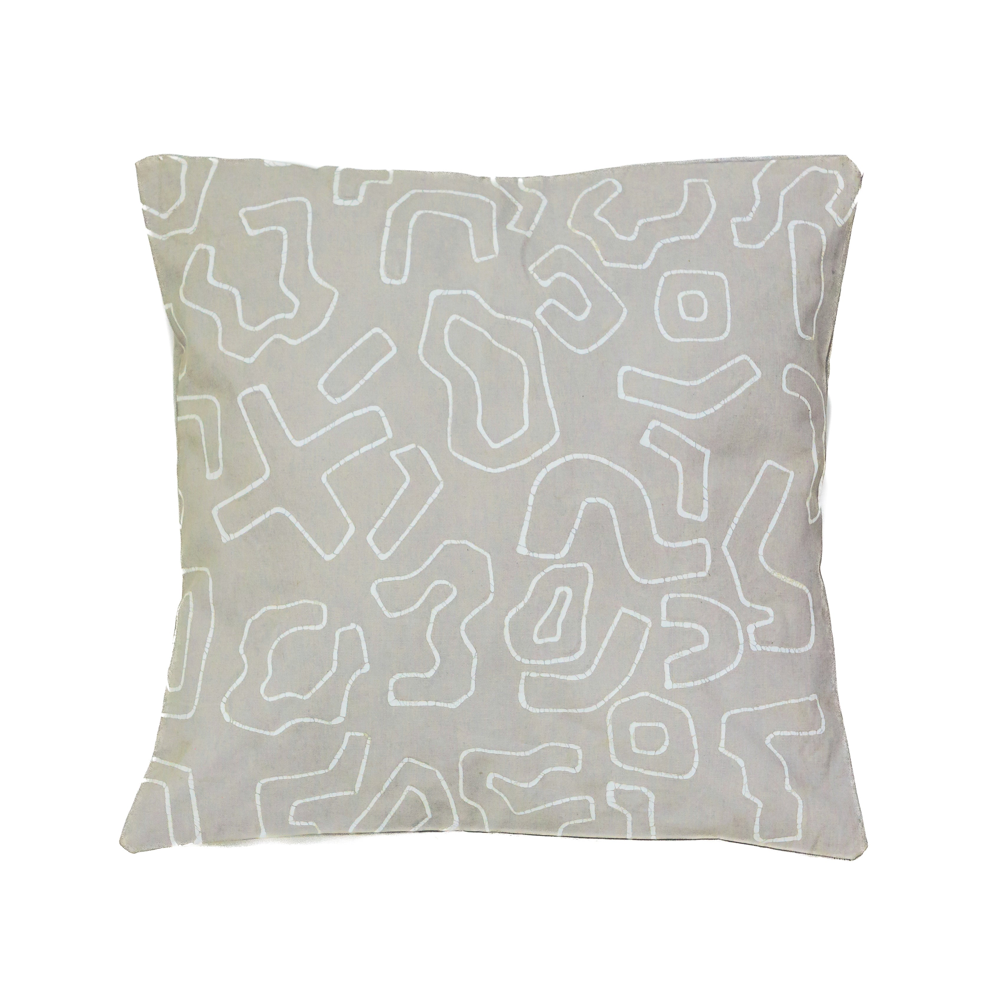 Kuba Original Light Taupe Outline Cushion Cover