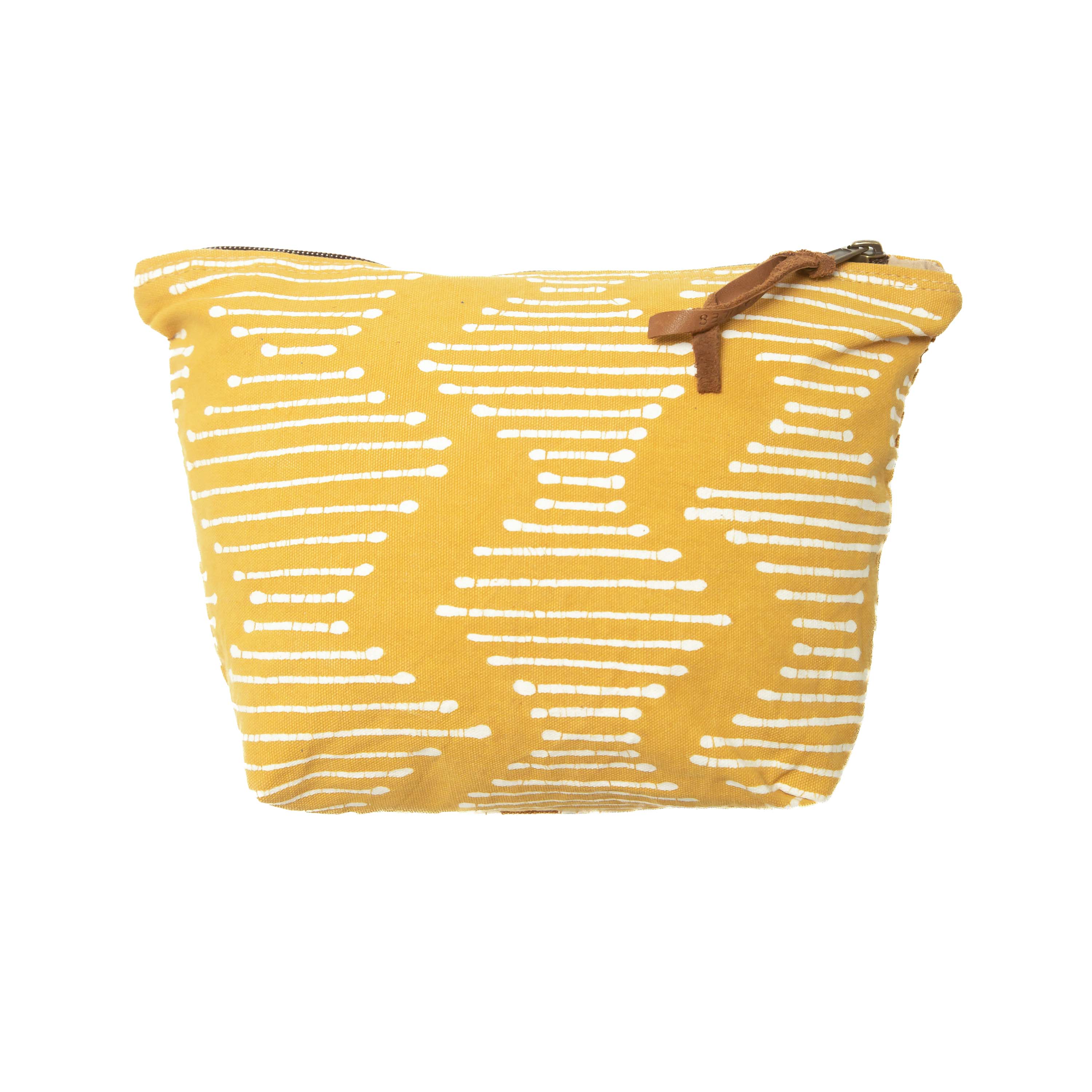 mustard yellow wash bag
