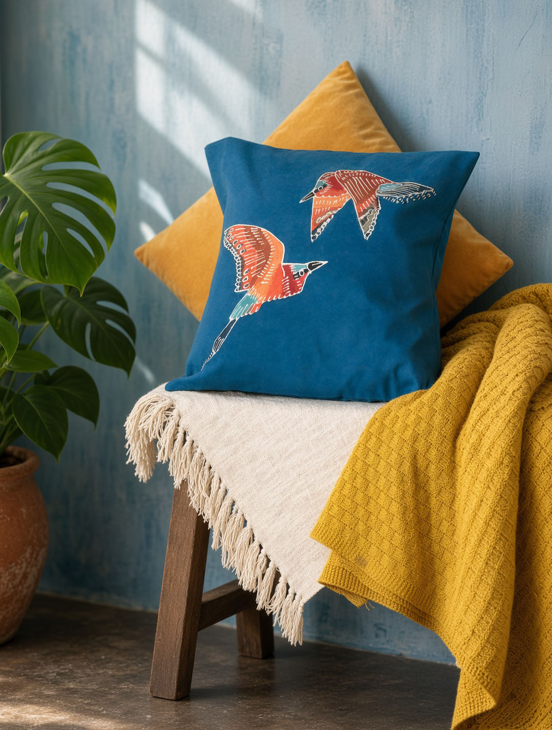 Papiko Carmine Bee Eater Cushion Cover