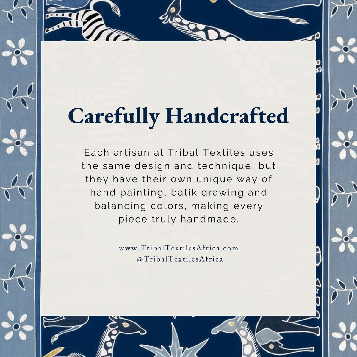 Safari Animals Indigo Table Mats  Set of 6