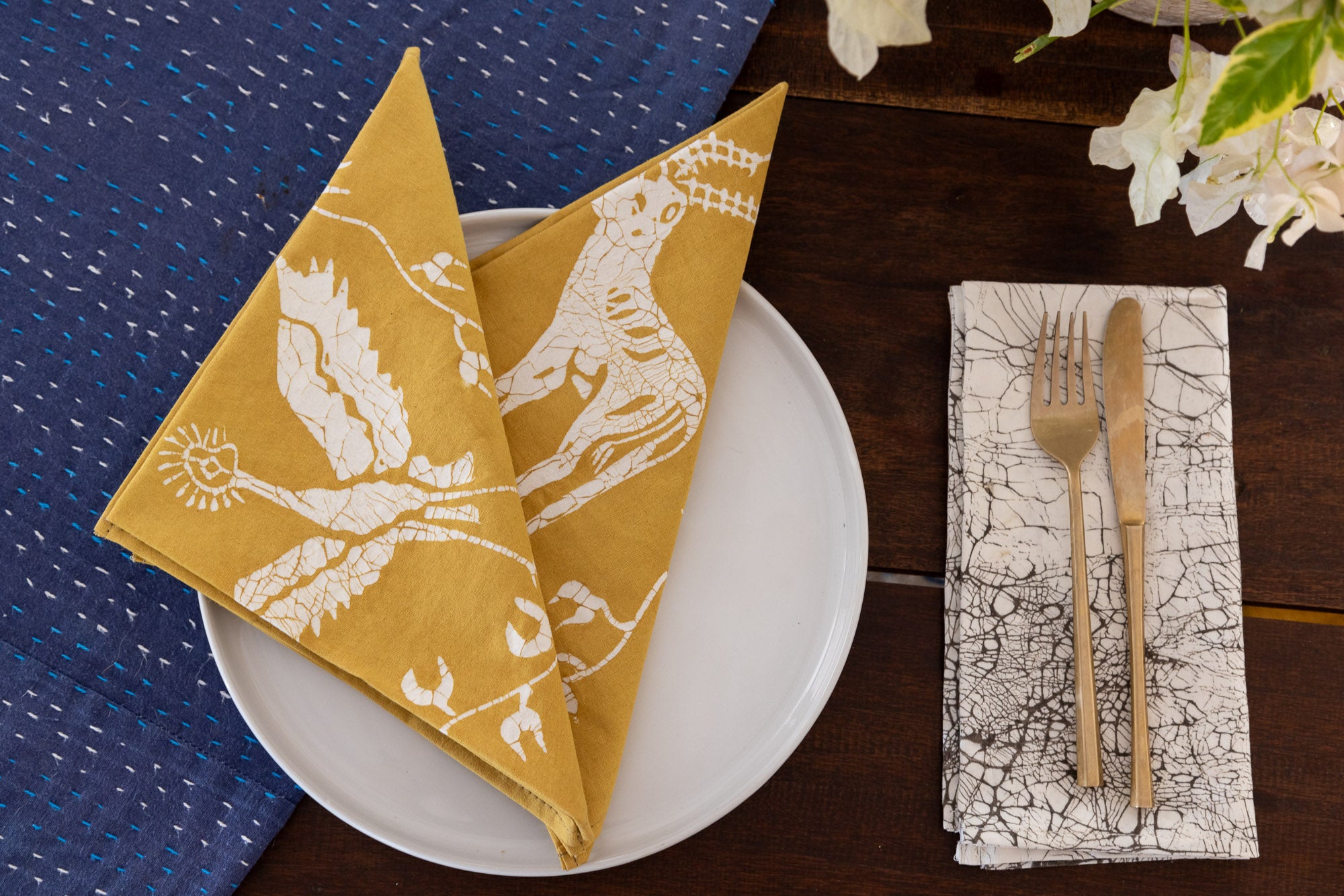 Zobisika Wild Animals Napkins - Yellow