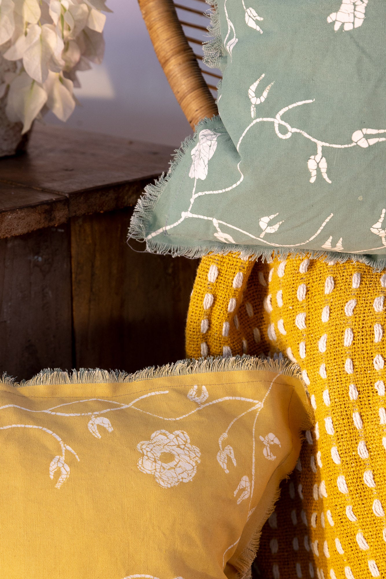 Zobisika Lion Cushion Cover In Mustard