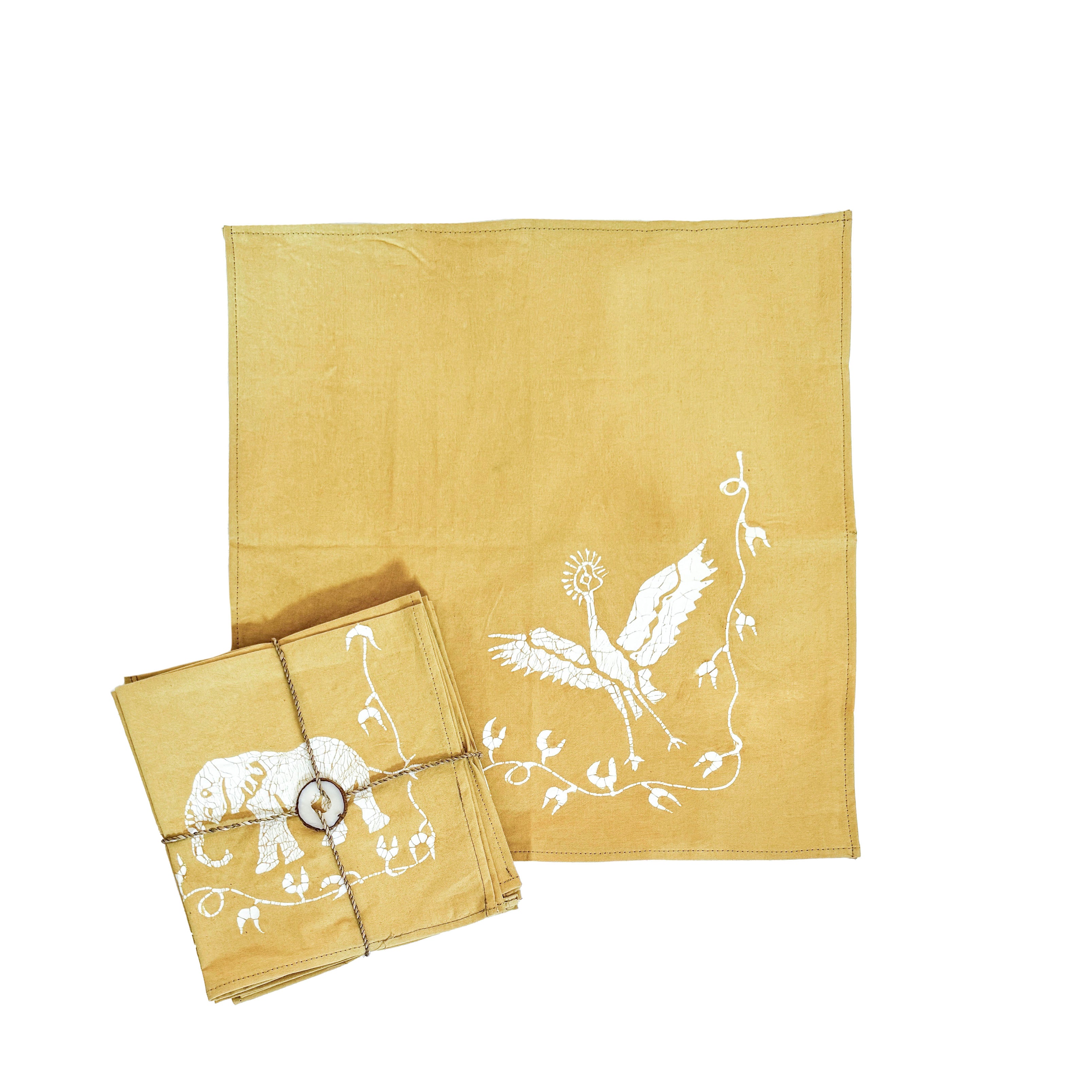 Zobisika Wild Animals Napkins - Yellow