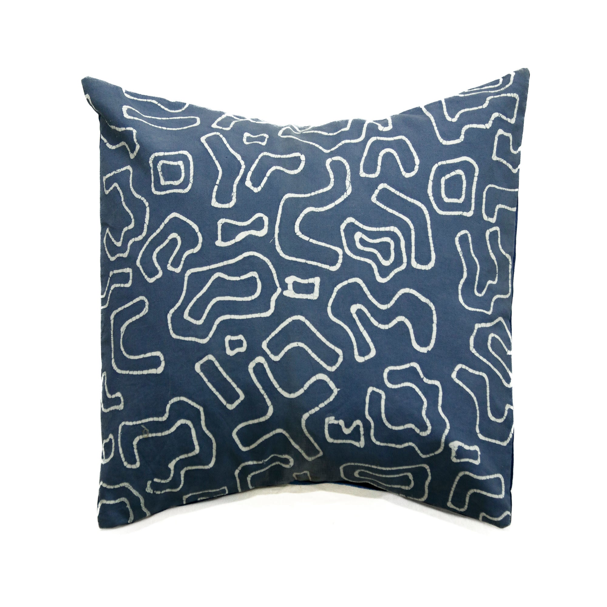 African made indigo cushion cover with a delicate and intricate African inspired pattern, perfect to wow your guests.