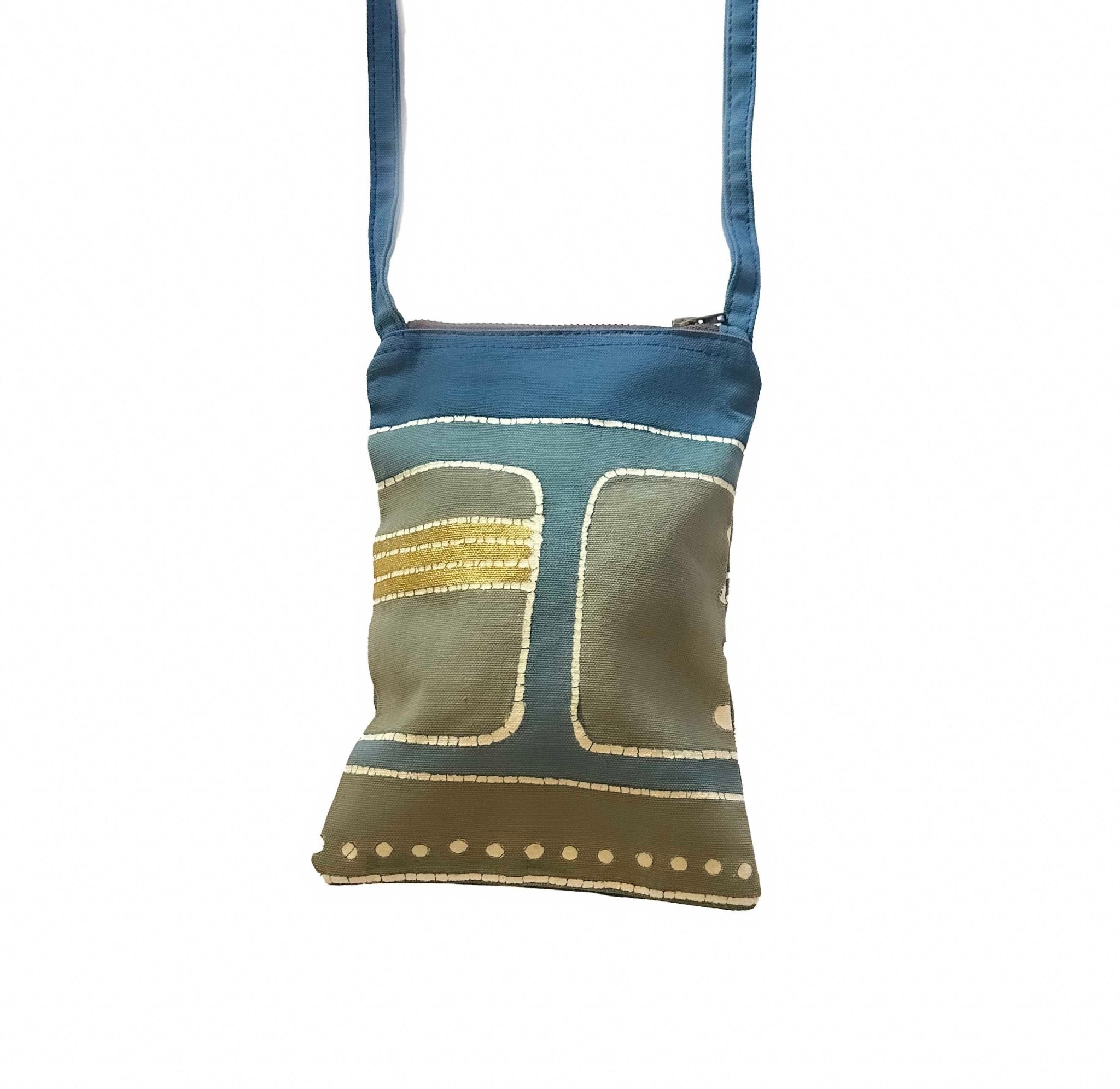 Mali Aqua Passport Bag - Handmade by TRIBAL TEXTILES - Handcrafted Home Decor Interiors - African Made