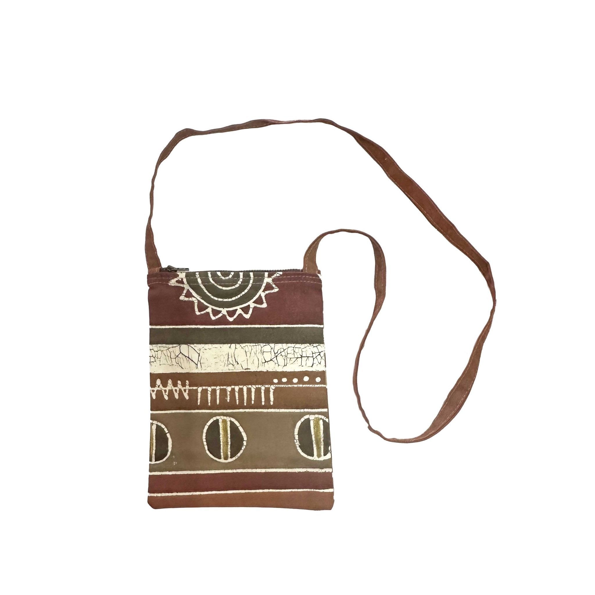 Mali Sienna Passport Bag - Handmade by TRIBAL TEXTILES - Handcrafted Home Decor Interiors - African Made