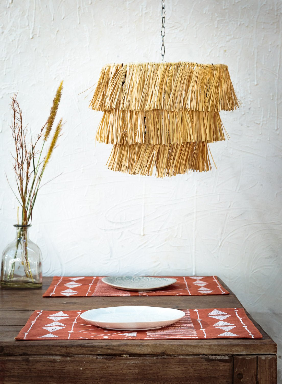 Sexy and sustainable rust red table mats, African inspired and made.
