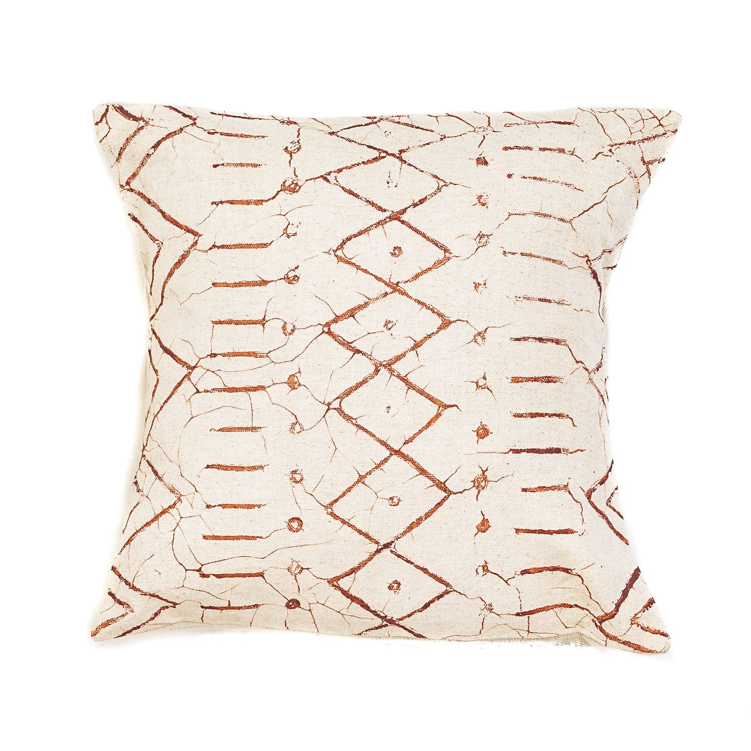 Handcrafted Matika Linen rust cushion cover, adding warmth and texture to your home decor.