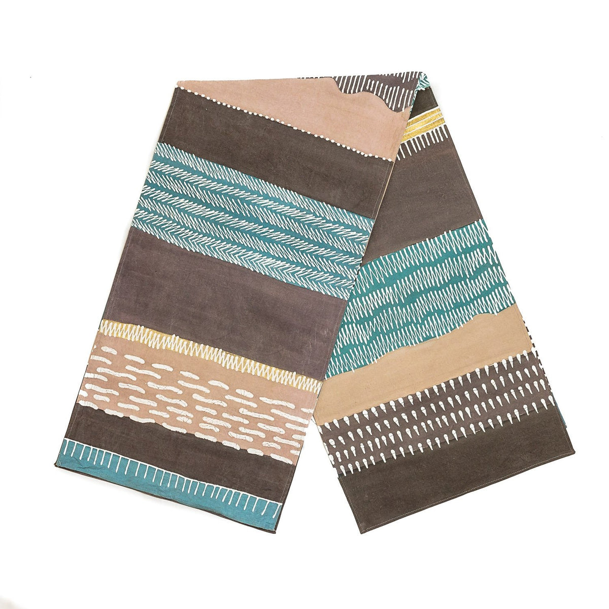 Runner Textiles Images Bohemian Earthy Colour Table Runner with Batik Patterns – TRIBAL TEXTILES