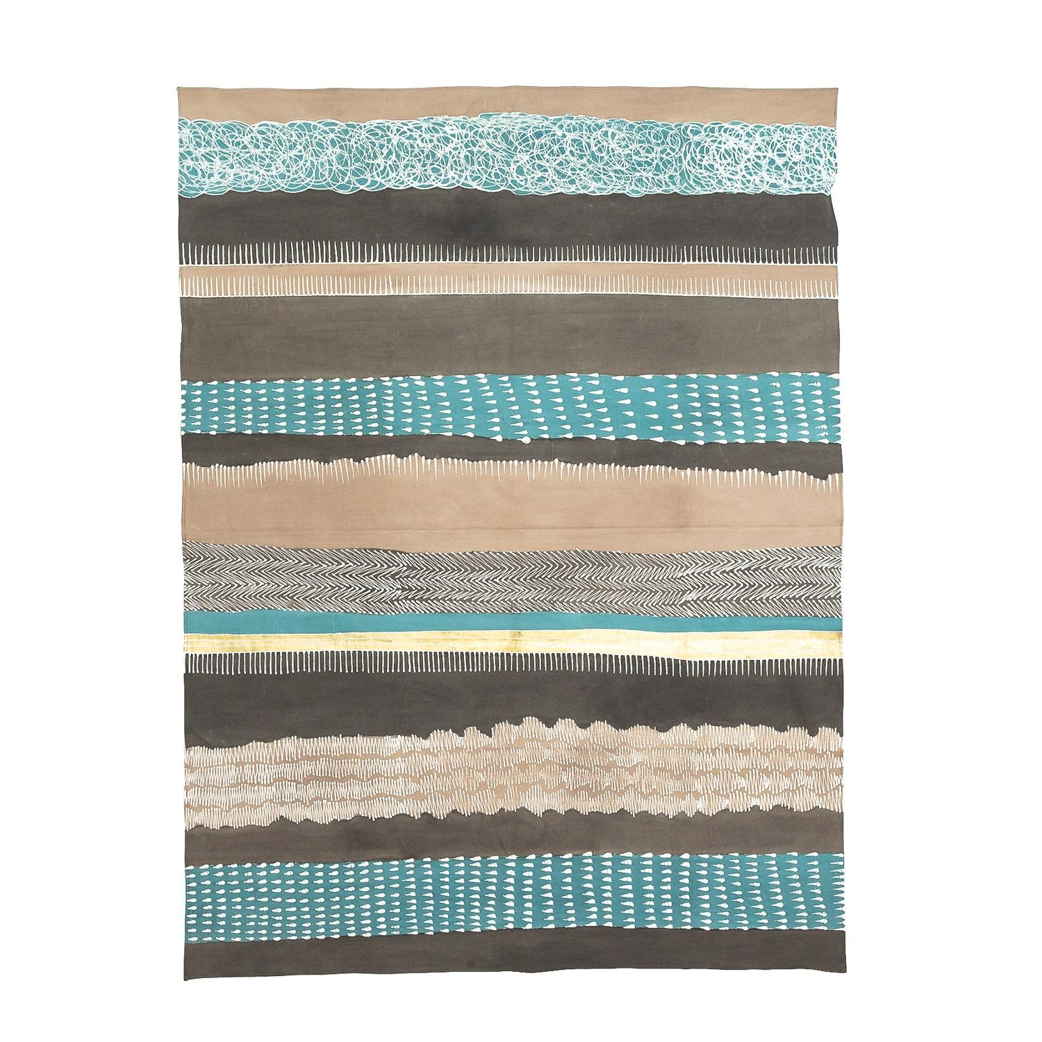 Boho Teal Multiprint Tablecloth - The perfect mix of colours from charcoal, to teal to beige. Shop today!